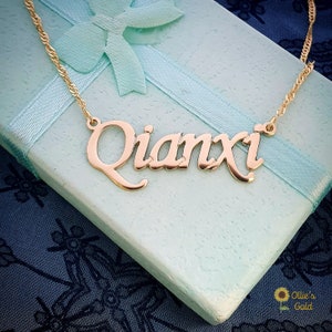 14K Gold Custom Name Necklace
