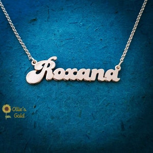 Retro Style Sterling Silver Name Necklace