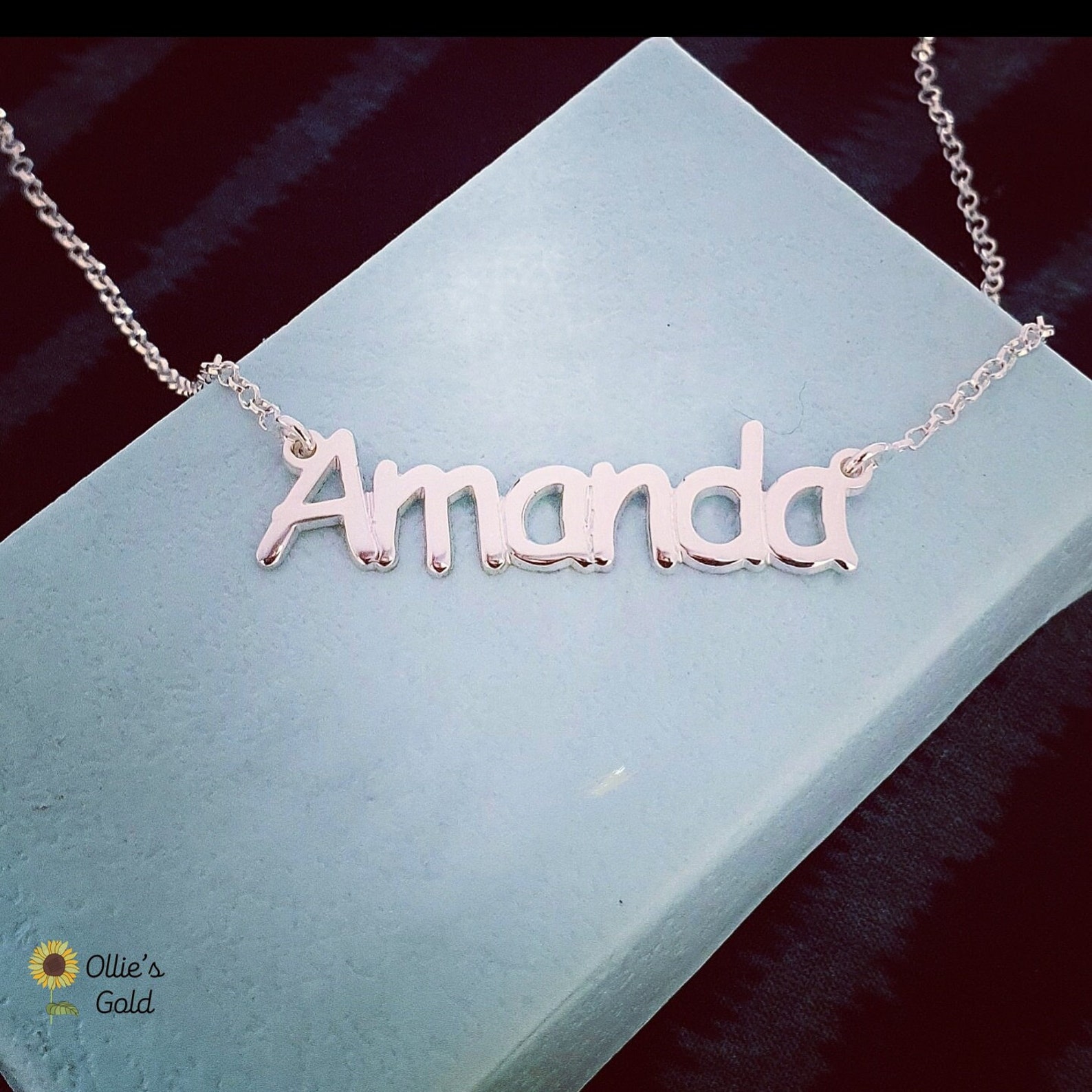 Little Girl Name Chain - Amanda Style - Etsy
