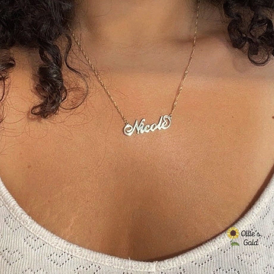 14K Name Necklace Nicole Style Etsy UK