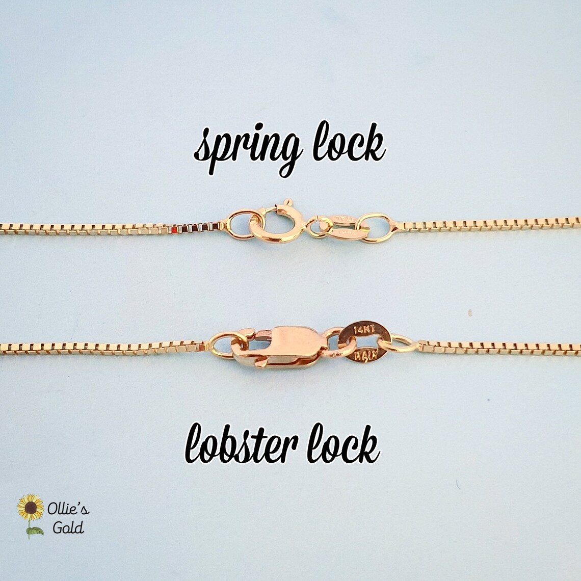 Lobster Lock Upgrade in 14K Yellow or White Gold Etsy