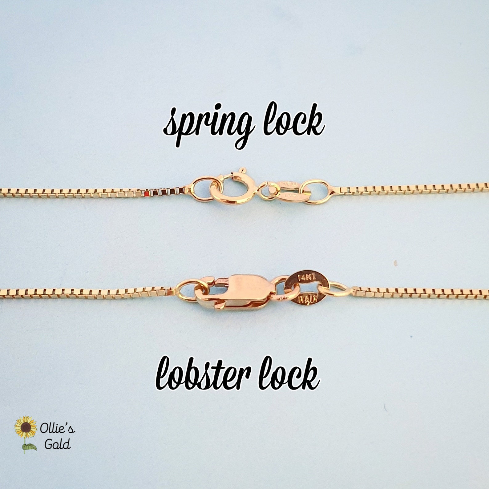 Lobster Lock Upgrade in 14K Yellow or White Gold Etsy