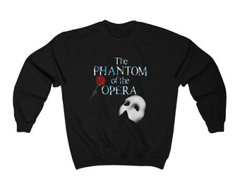 The Phantom of The Opera Famous Broadway Musical Show Black Sweatshirt Size S to 3XL