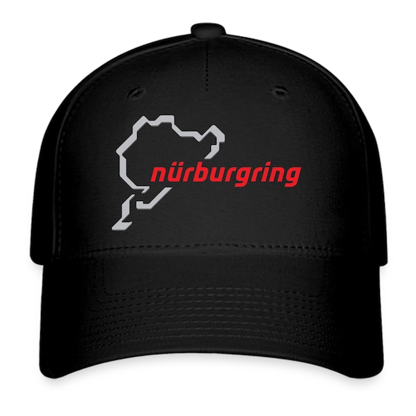 Nurburgring Circuit Logo Track Map Icon Black Hat Organic Baseball Cap