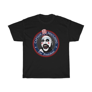 Captain Spaulding for President TV Show Icon Grey Navy Black T-Shirt Size S to 5XL