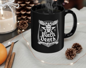 Black Death Malt Liquor Logo TV Show Icon 11oz Coffee Black Mug