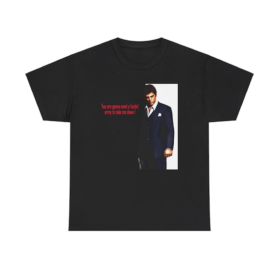 Scarface Goodfellas Godfather Movie Logo Black Navy T-shirt Size S 