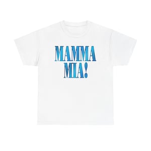 Mamma Mia Musical Logo White Tee T-Shirt Size S to 5XL
