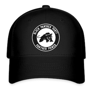 Black Panther Party People Power Logo Black Hat Baseball Cap Adult Size