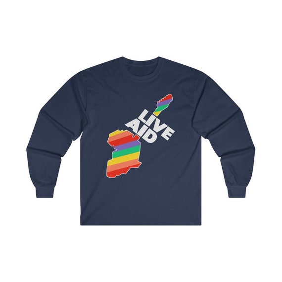 Live Aid 1985 Band Aid Festival Music for the World Navy Black