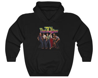 Sudadera negra con capucha de That 70s Show: sudadera retro de programa de televisión