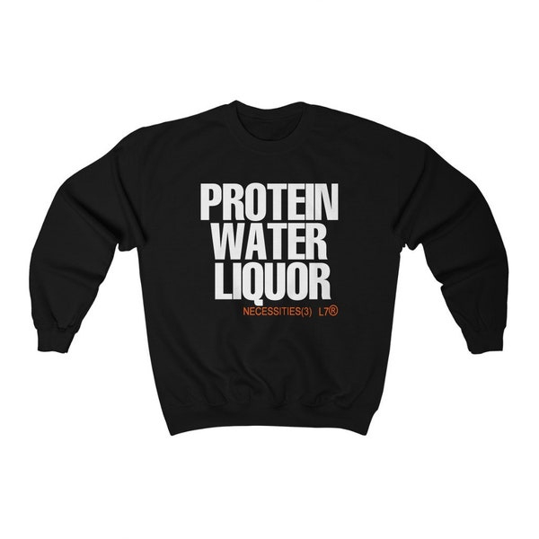 Protein Water Liquor Kazushi Sakuraba MMA Fighter Legend Black Navy Sweatshirt Size S to 3XL