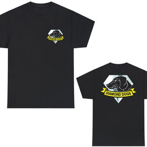 May include: Two black t-shirts with a white diamond logo featuring a dog's head and the text "DIAMOND DOGS".