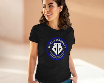 Maglietta nera da donna del Buckaroo Banzai Institute, taglie dalla S alla 2XL