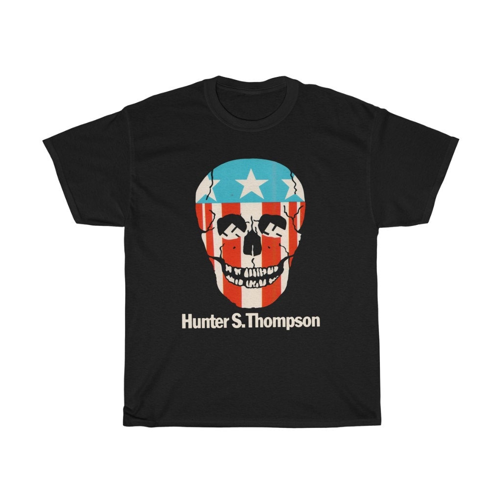 Hunter S. Thompson Dr Gonzo Journey Movie Icon Navy Black T-Shirt Size S to 5XL