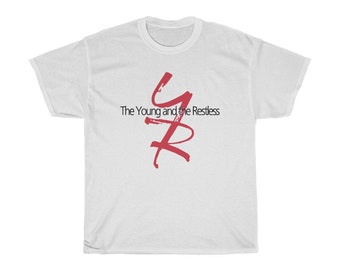 T-shirt bianca blu The Young and The Restless, taglia dalla S alla 5XL