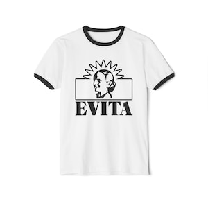 EVITA Famous Broadway Musical Show Men&#39;s Ringer T-Shirt Size S to 3XL