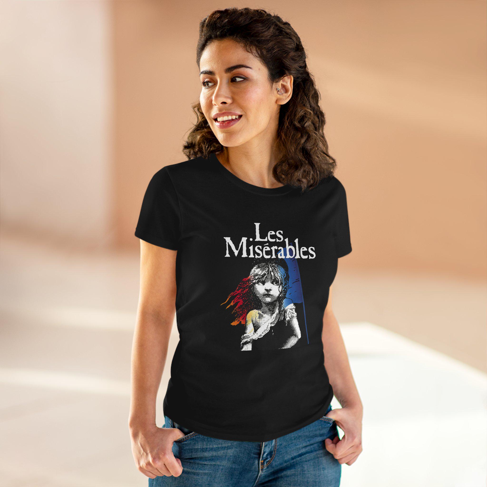 Les Miserables Broadway Musical Show Women's Black Navy T-shirt