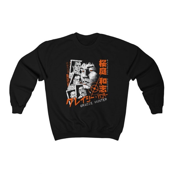 Kazushi Sakuraba The Gracie Hunter MMA Fighter Legend Black Sweatshirt Size S to 3XL