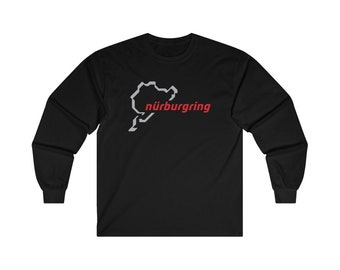 Nurburgring Circuit Map Long Sleeve T-Shirt