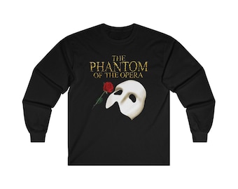 The Phantom of The Opera Famous Broadway Musical Long Sleeve T-Shirt Size S to 2XL