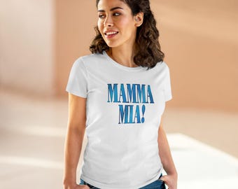Mamma Mia Musical Women's White T-Shirt Size S to 2XL