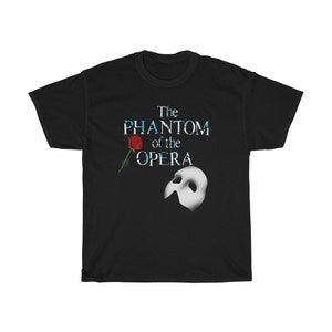 The Phantom of The Opera Famous Broadway Musical Show Black T-Shirt Size S to 5XL