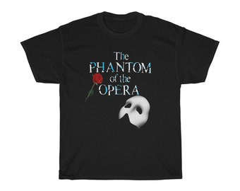 The Phantom of The Opera Famous Broadway Musical Show Black T-Shirt Size S to 5XL