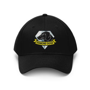 Diamond Dogs Logo Metal Gear Solid Black Hat Organic Baseball Cap