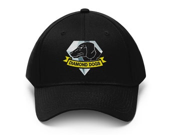 Diamond Dogs Logo Metal Gear Solid Black Hat Organic Baseball Cap