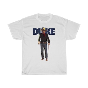 John Wayne The Duke White Grey T-Shirt Size S to 5XL