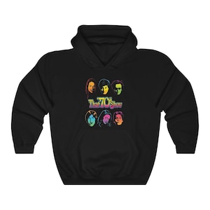 That 70s Show &#39;70s Show Retro TV Show Black Hoodie Sweatshirt Size S to 2XL