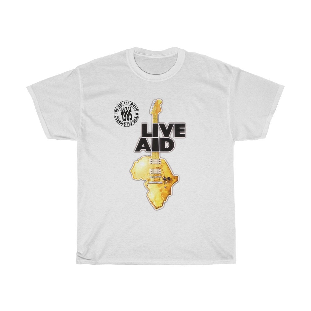 Live Aid 1985 Band Aid Festival Music for The World wit T shirt
