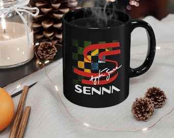 Tazza Ayrton Senna: leggenda delle corse brasiliane, 11 once, tazza da caffè da 15 once