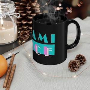 Miami Vice Retro Action TV Show 11oz Coffee Black Mug