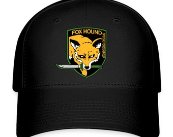 Fox Hound Foxhound Special Force Group Logo Black Hat Baseball Cap Adult Size