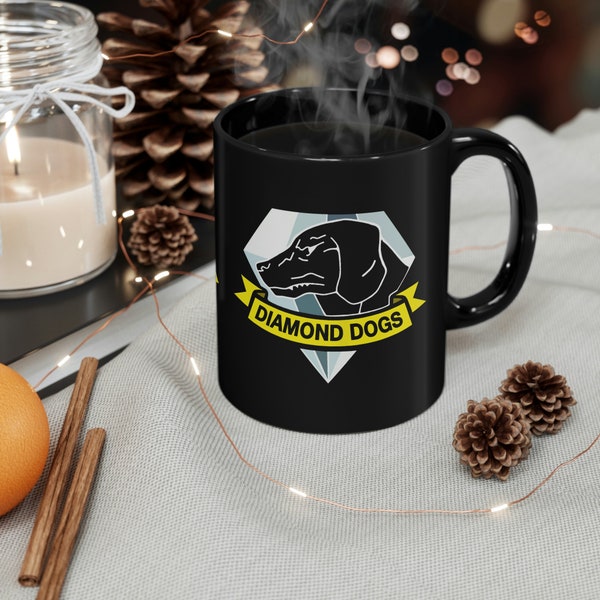 Diamond Dogs Logo Metal Gear Solid 11oz Coffee Black Mug