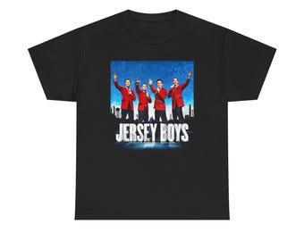 Maglietta nera e blu navy per ragazzi con musical di Broadway, taglia dalla S alla 5XL