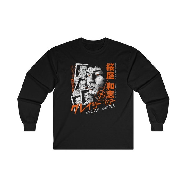 Kazushi Sakuraba The Gracie Hunter MMA Fighter Legend Long Sleeve T-Shirt Size S to 2XL