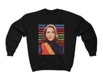 Mary Tyler Moore Classic Retro Tv Show Black Sweatshirt Size S to 3XL