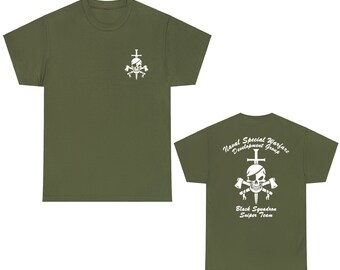 DEVGRU Punisher T-Shirt - Military Tactical Tee, Olive Green, XXL - 200gsm 100% Cotton