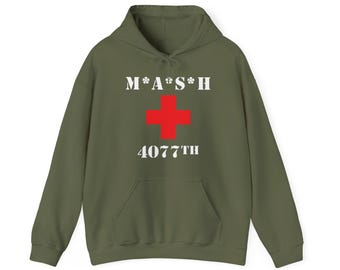MASH Red Cross 4077th Logo Men's Navy Black Green Hoodie Sweatshirt Size S to 5XL