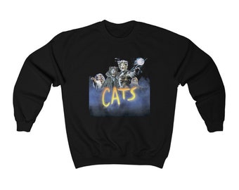 Felpa nera CATS Broadway Musical taglia S a 3XL