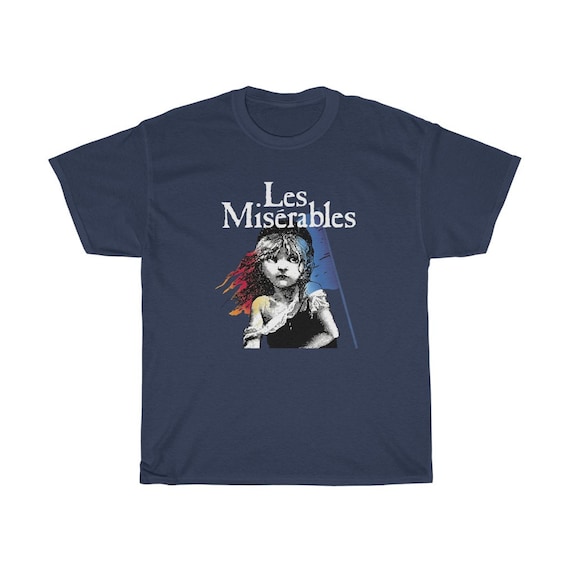 Les Misérables Tシャツ Les Miserables Broadway Musical Show Black Navy T-shirt Size S to
