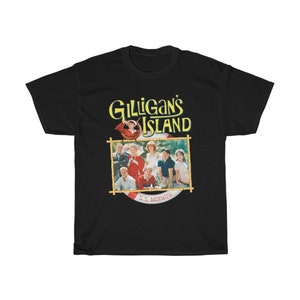 Gilligan&#39;s Island SS Minnow Ship Retro Classic Movie Black Tee T-Shirt Size S to 5XL