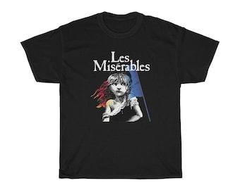 Les Miserables Broadway Musical Show Black Navy T-Shirt Size S to 5XL