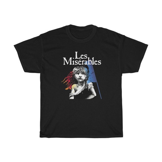Les Misérables Tシャツ Les Miserables Broadway Musical Show Black Navy T-shirt Size S to