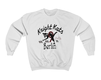 Knight Kats Berlin Motor Logo Weißes Sweatshirt Größe S bis 3XL