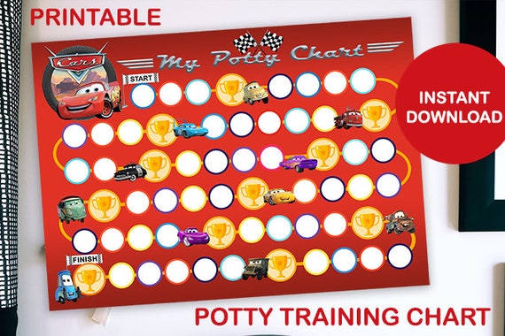 Cars Printable Potty Training Chart Etsy