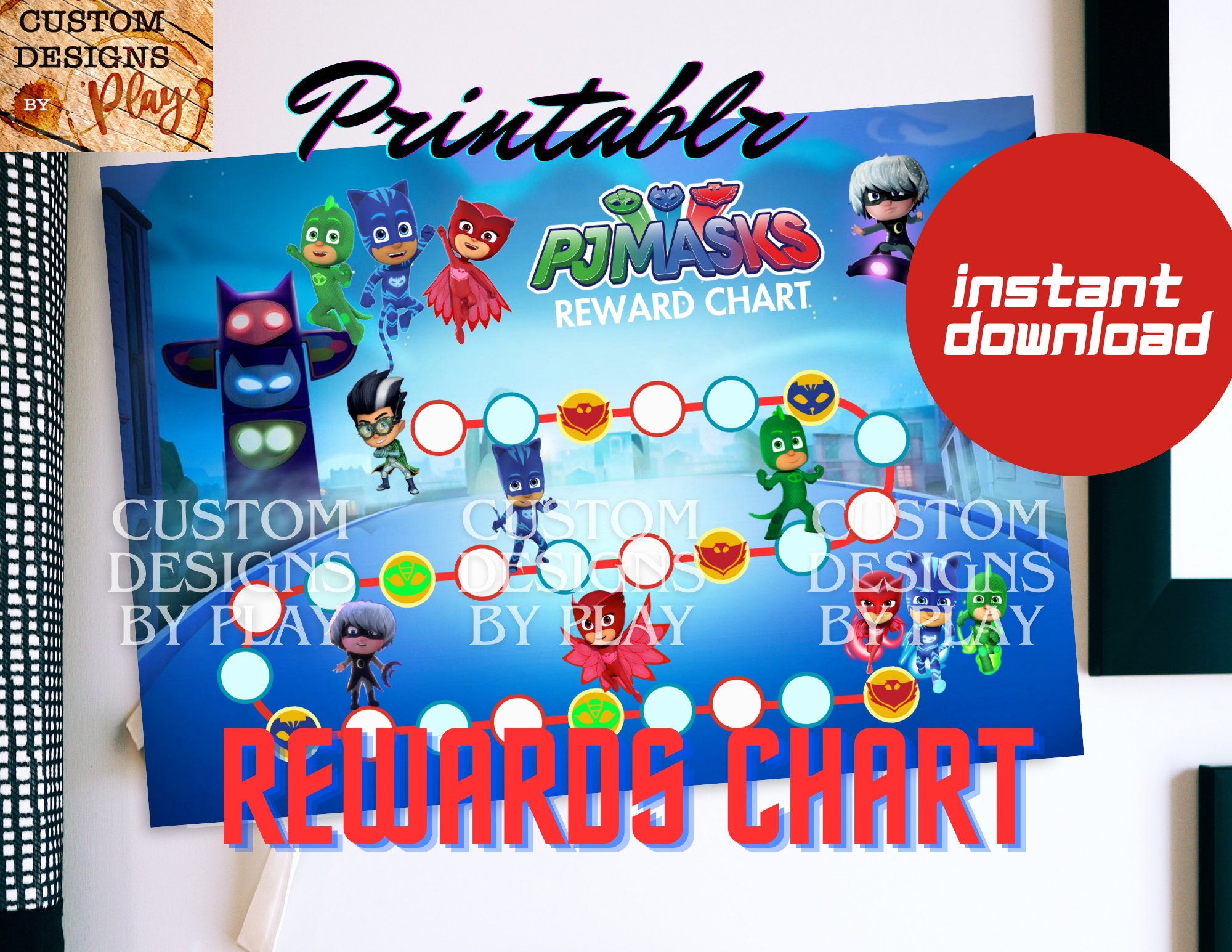 PJ Masks Printable Potty Training Chart, PJ Masks Printable Reward Chart - Etsy